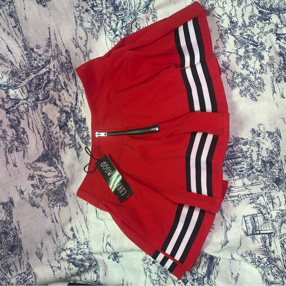 Dolls Kill Current Mood Red Cheerleader Pleated Mini Skirt XXS New With Tags - Picture 2 of 5